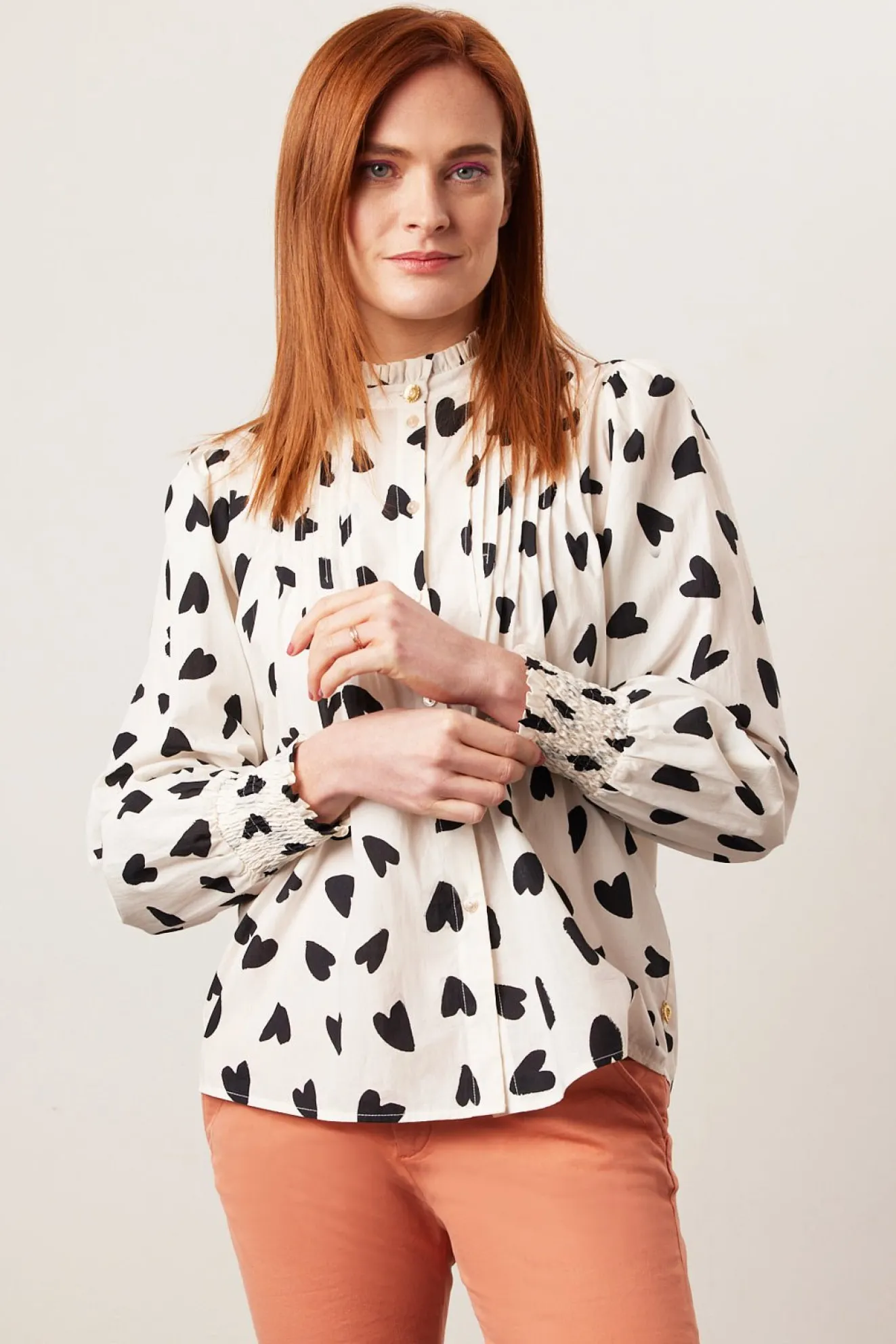Fabienne Chapot Lucky Pop Heart Print Blouse