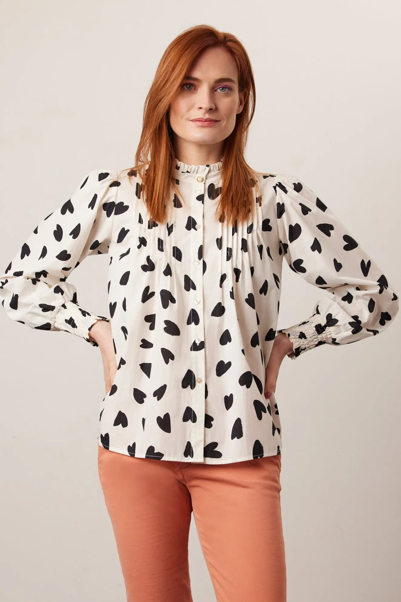 Fabienne Chapot Lucky Pop Heart Print Blouse