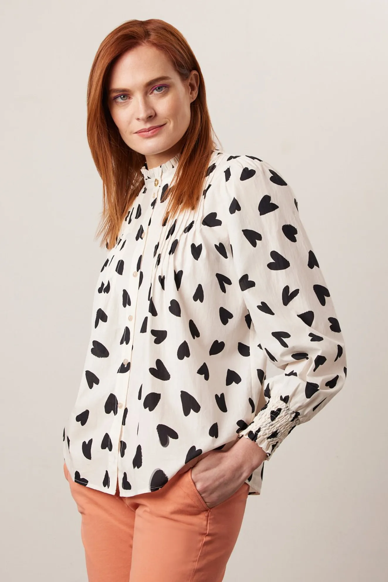 Fabienne Chapot Lucky Pop Heart Print Blouse