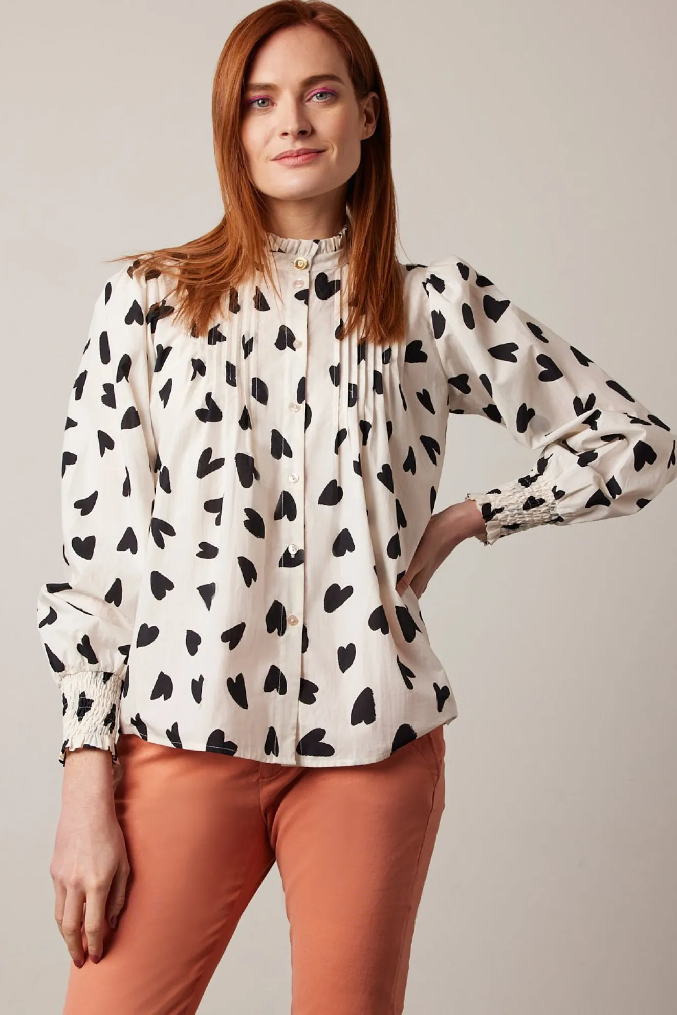 Fabienne Chapot Lucky Pop Heart Print Blouse