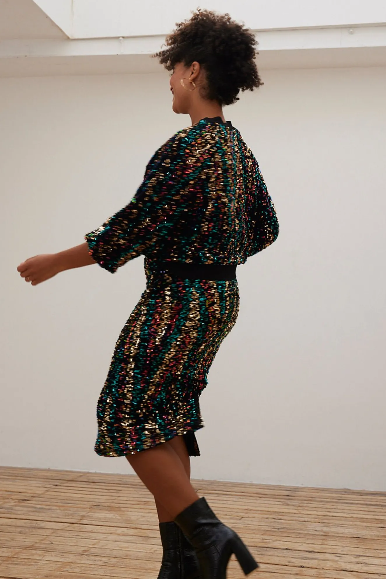 Stella Nova Camma Sequin Midi Skirt