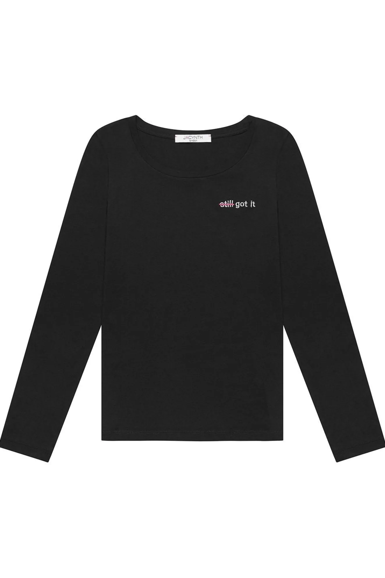 Strike Out Ageism Charity Black Long-Sleeved T-Shirt (3 Slogan Options)