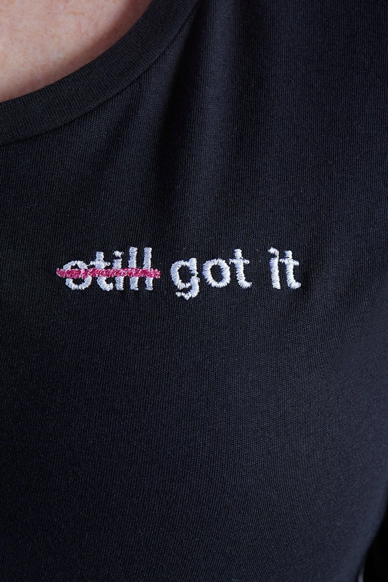 Strike Out Ageism Charity Black Long-Sleeved T-Shirt (3 Slogan Options)