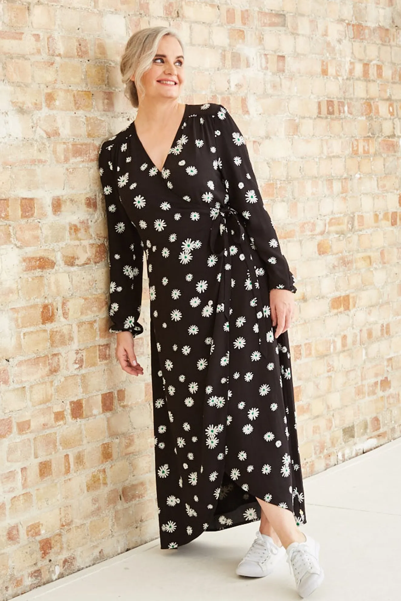 Fabienne Chapot Miss Daisy Natasja Black Floral Midi Dress