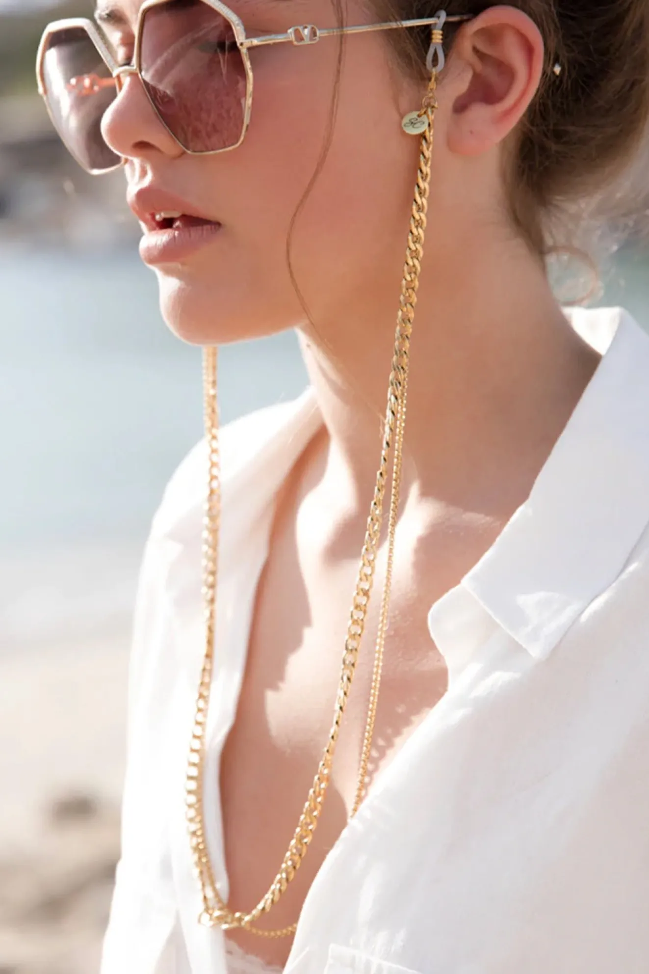 Samantha Double Gold Sunglasses Chain
