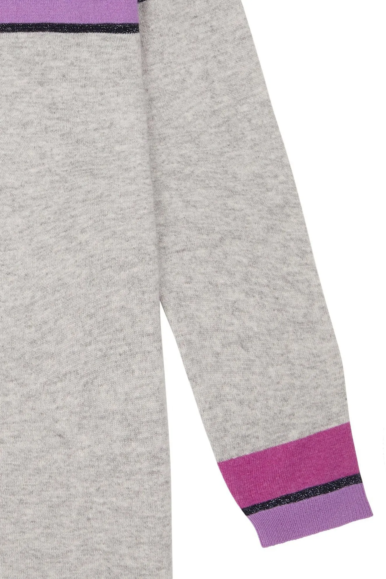 Jacynth London Theia 100% Cashmere Grey Striped Jumper