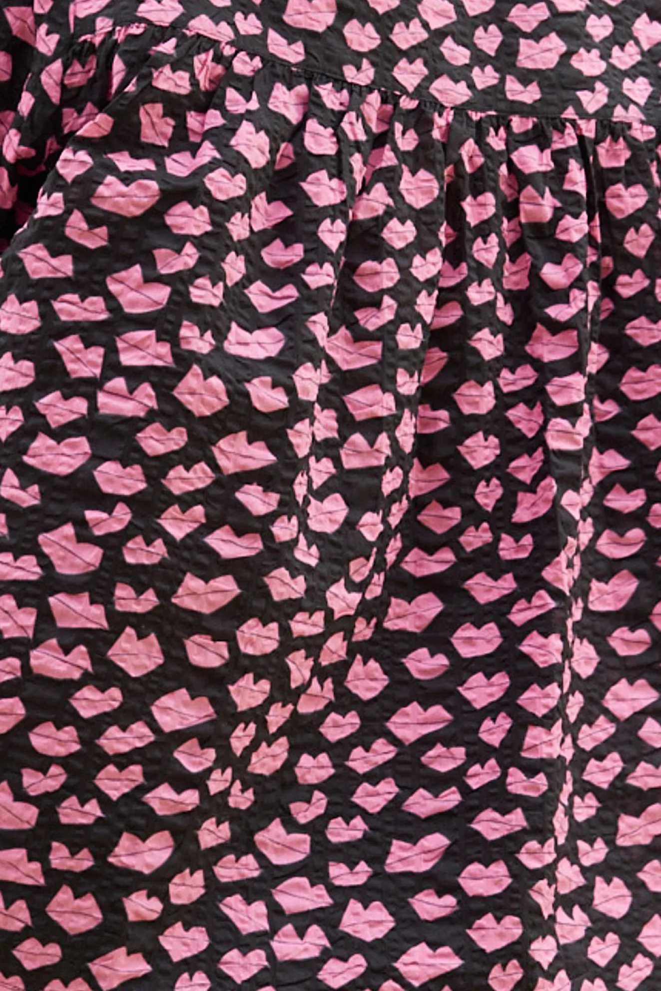 Stella Nova Heda Lip Print Blouse