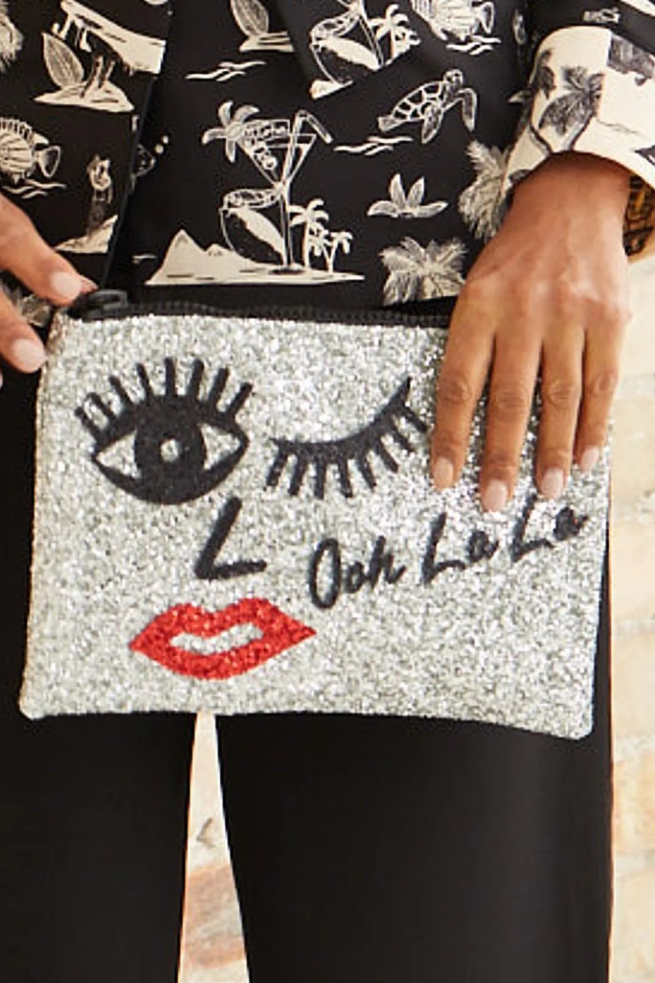 Ooh La La Glitter Clutch Bag