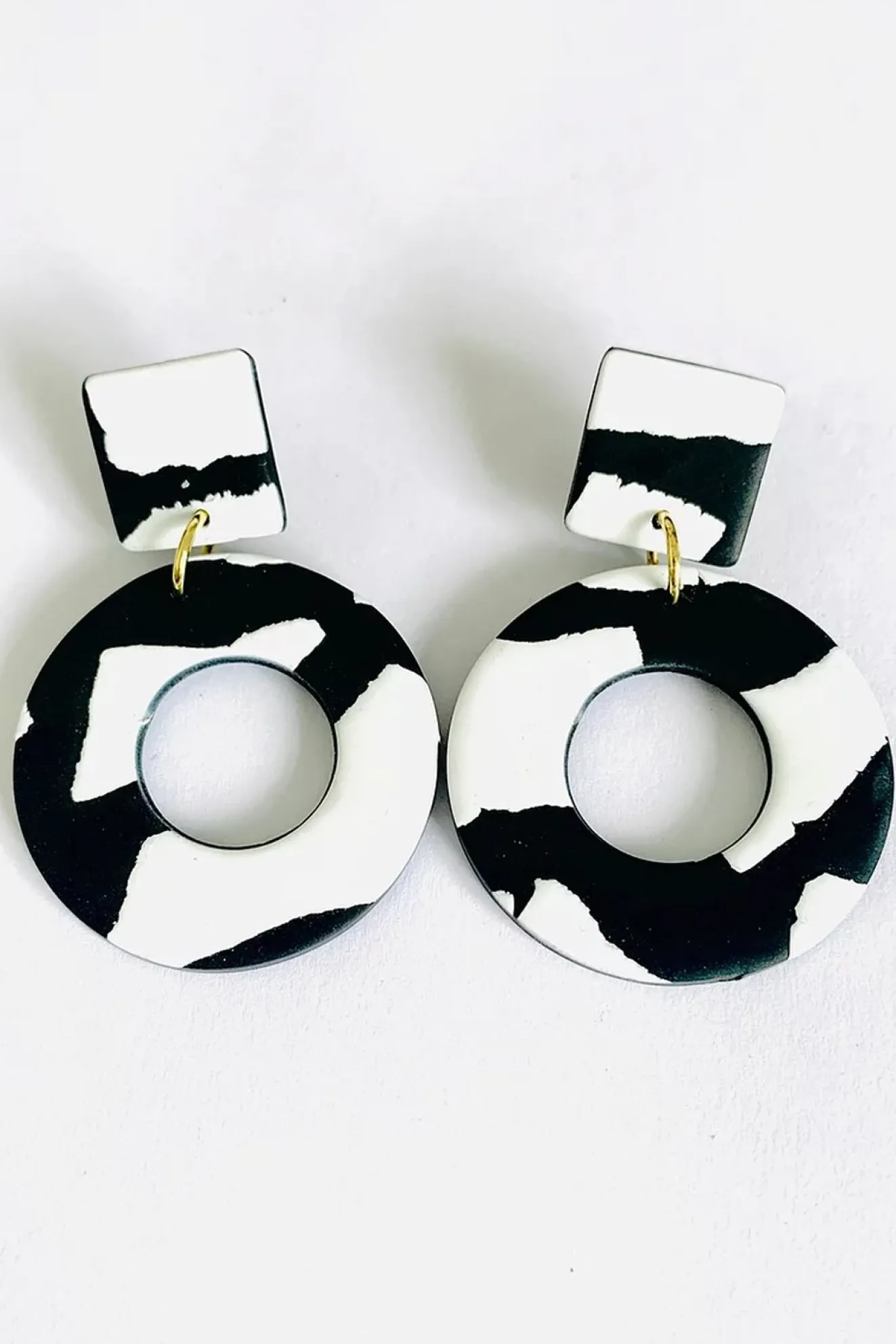 Helsinki Sky Square Stud Earrings