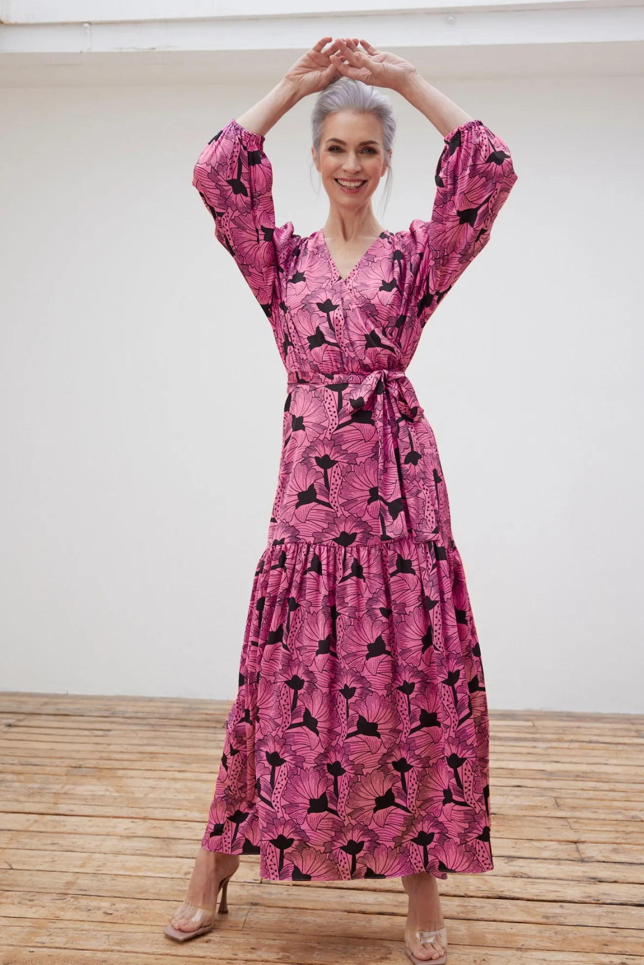 Stella Nova Tyra My Pink Flowers Maxi Dress