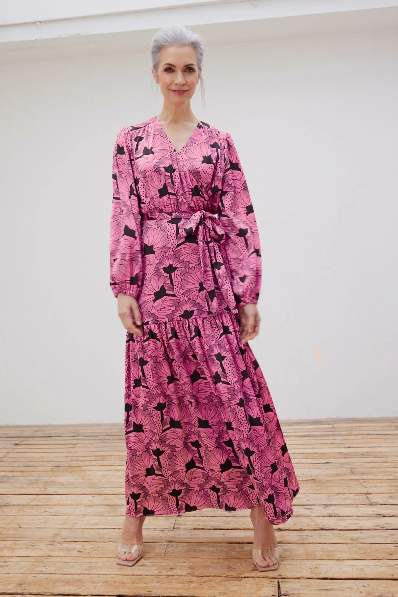 Stella Nova Tyra My Pink Flowers Maxi Dress