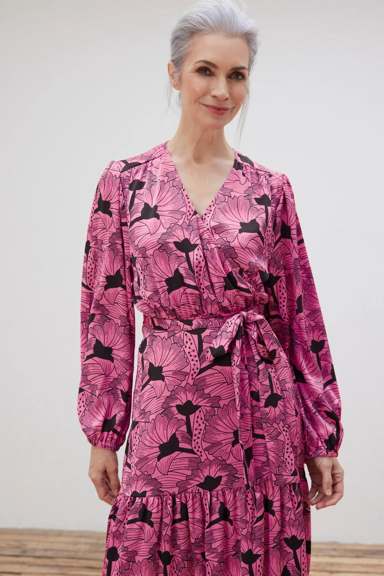 Stella Nova Tyra My Pink Flowers Maxi Dress