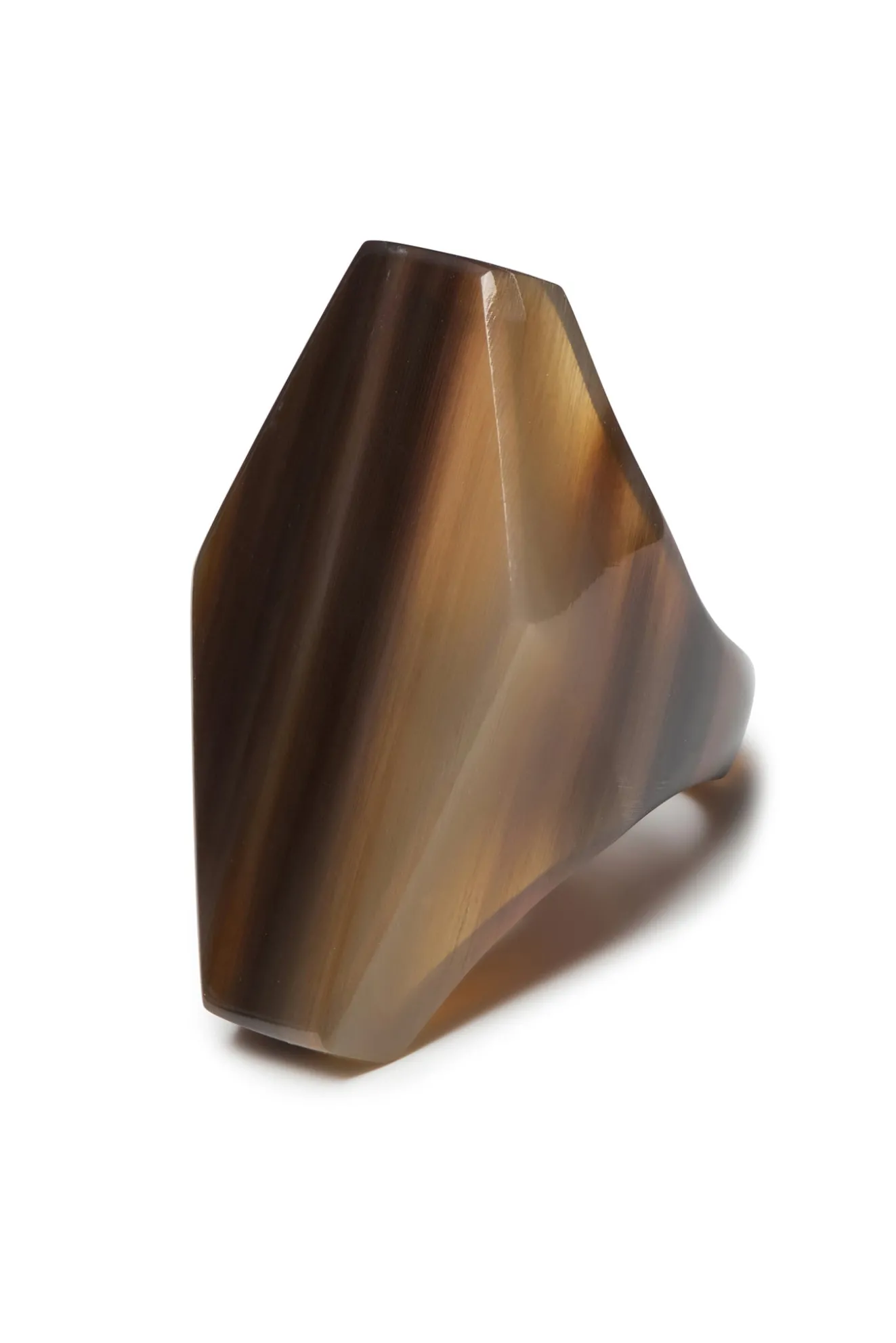 Brown Abstract Horn Ring