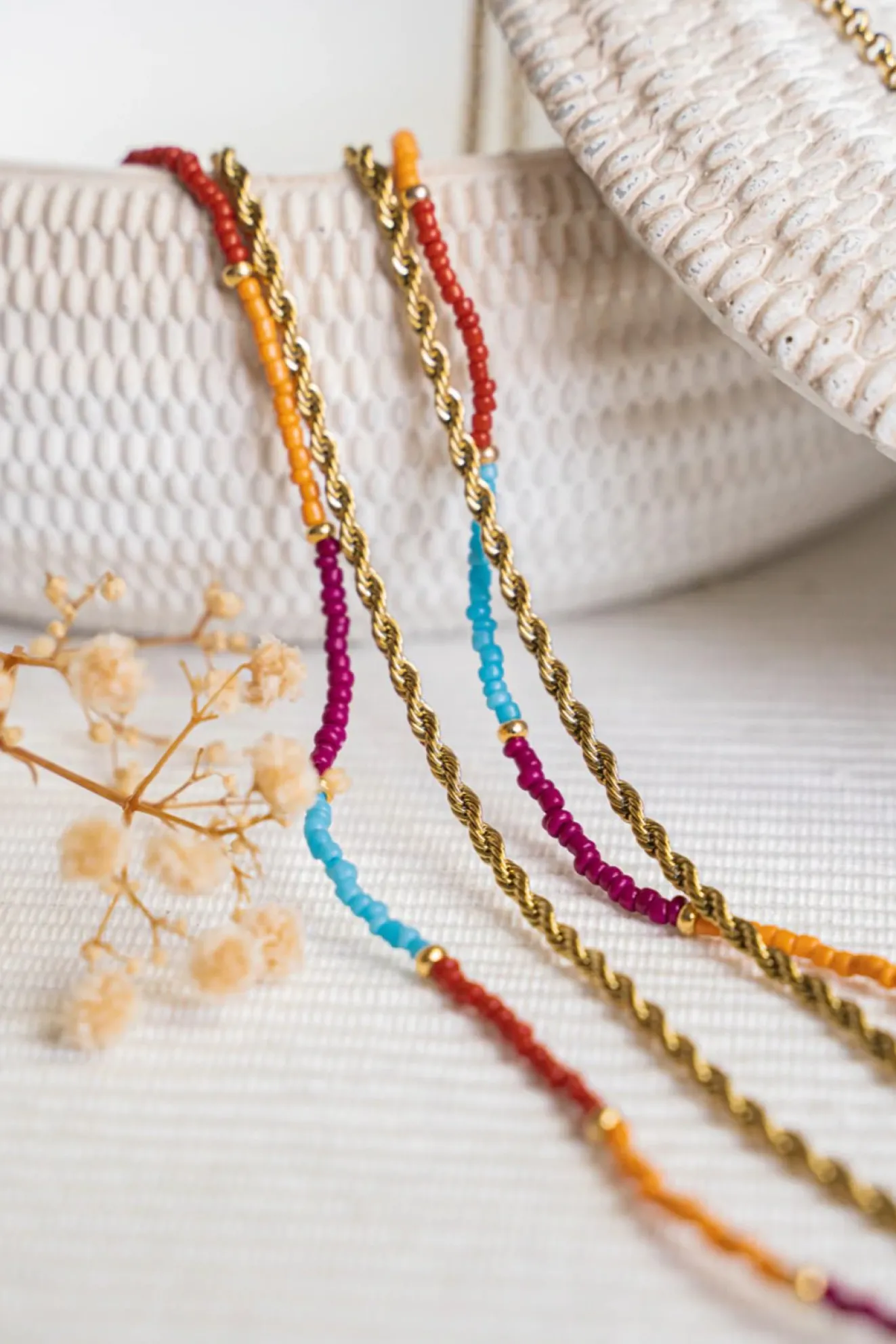 Pippa Colourful Beads & Gold Double Sunglasses Chain