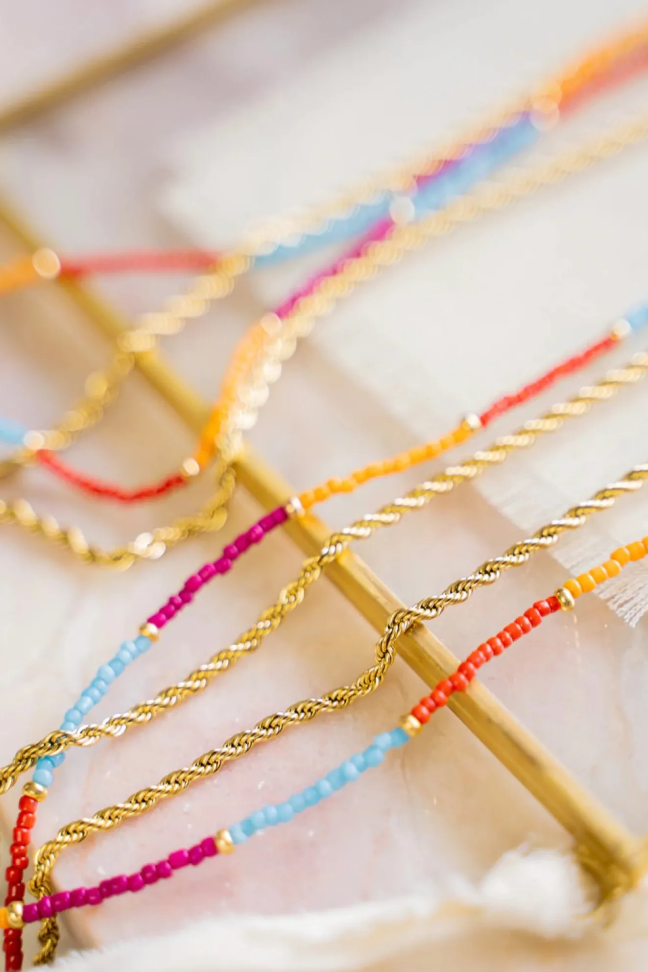 Pippa Colourful Beads & Gold Double Sunglasses Chain