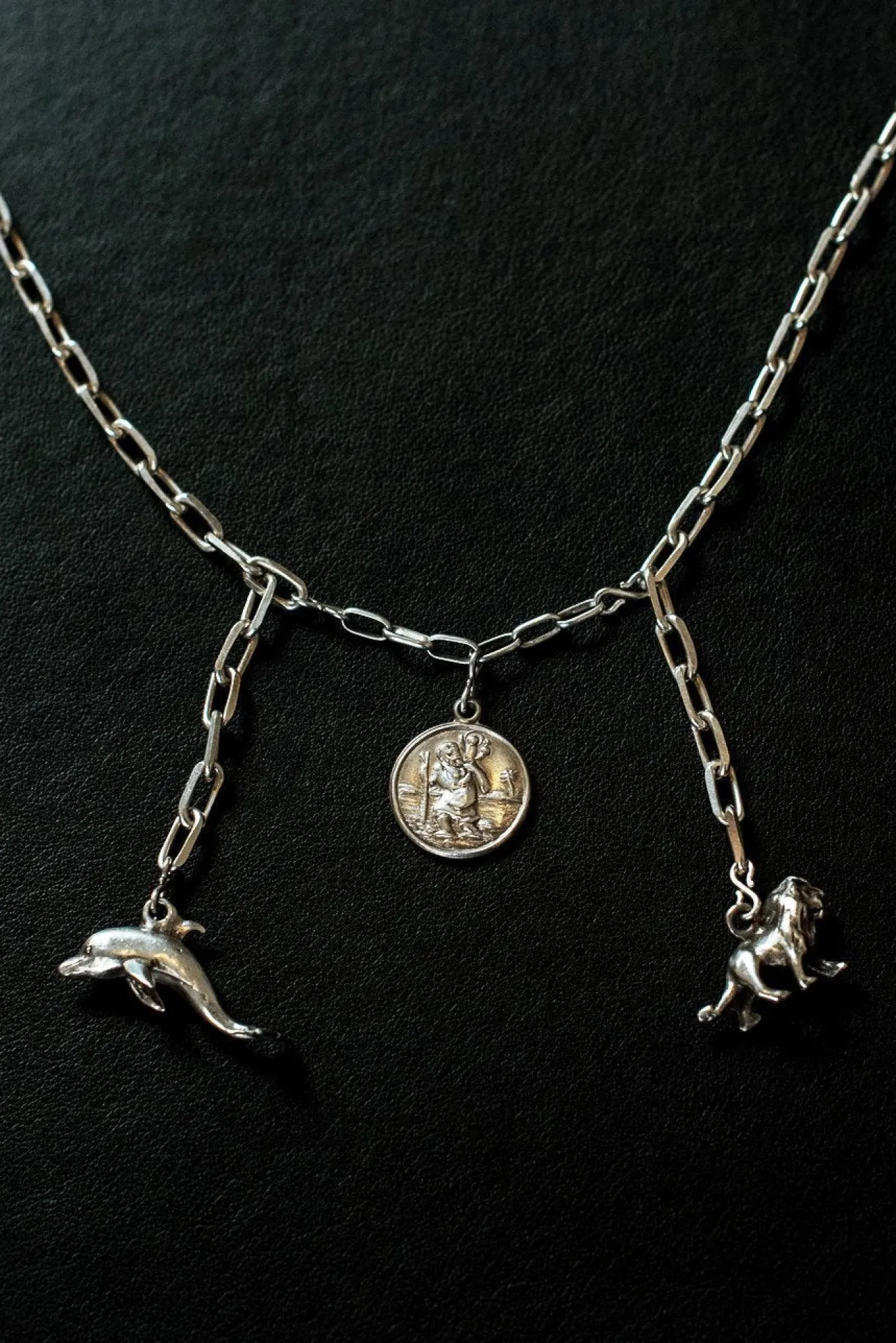 Safe Travels On Land And Sea Sterling Silver One-Of-A-Kind Necklace