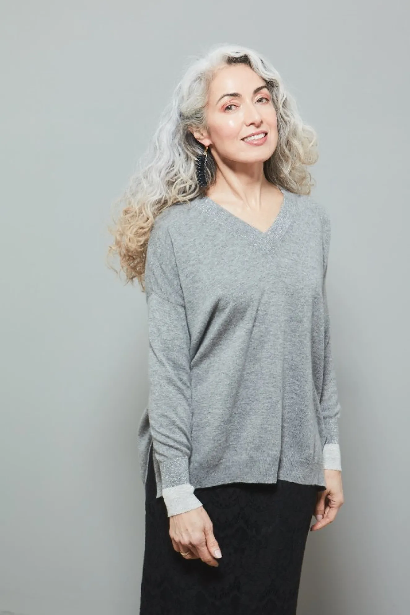 Jacynth London Mercury Lurex Cashmere Jumper