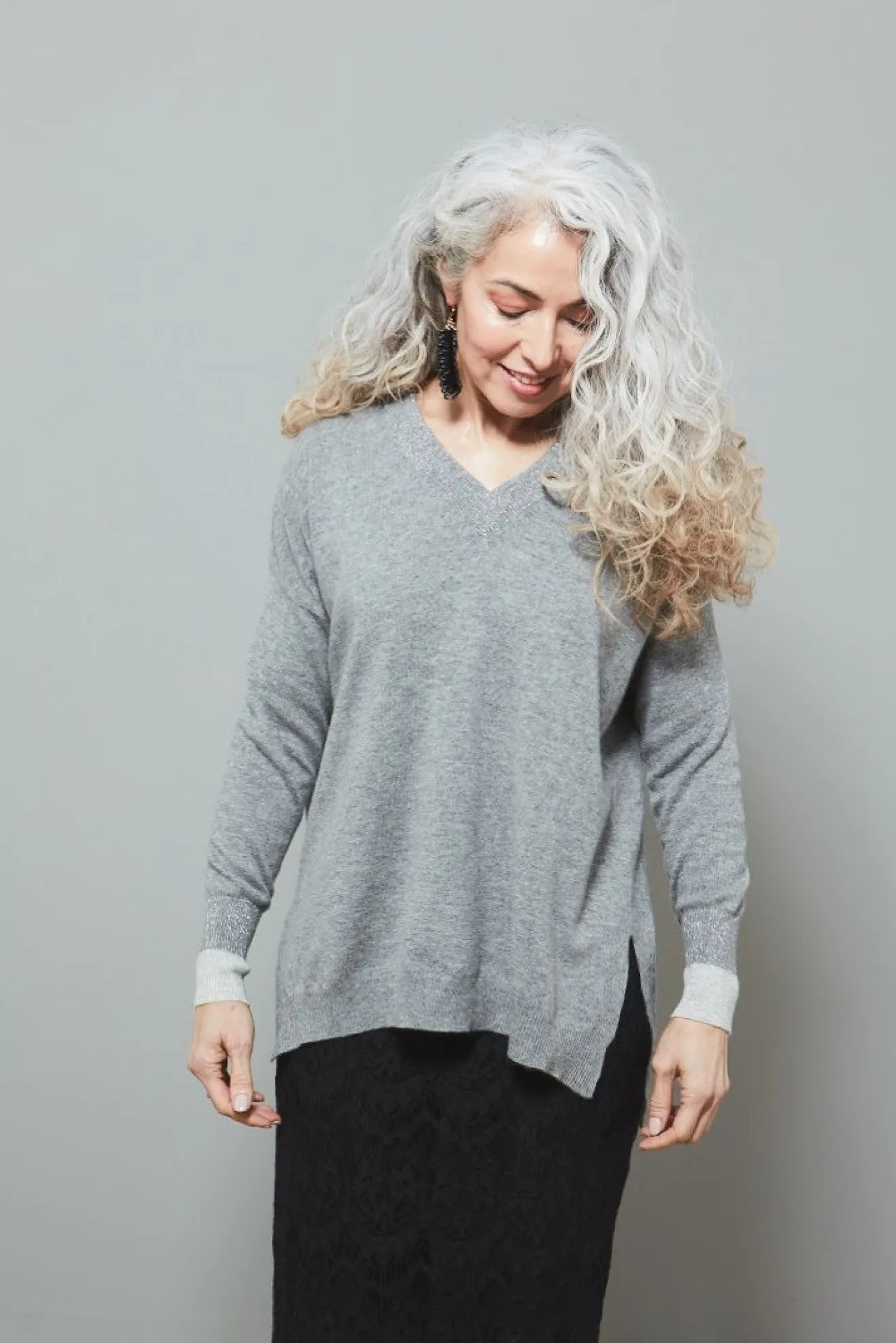 Jacynth London Mercury Lurex Cashmere Jumper