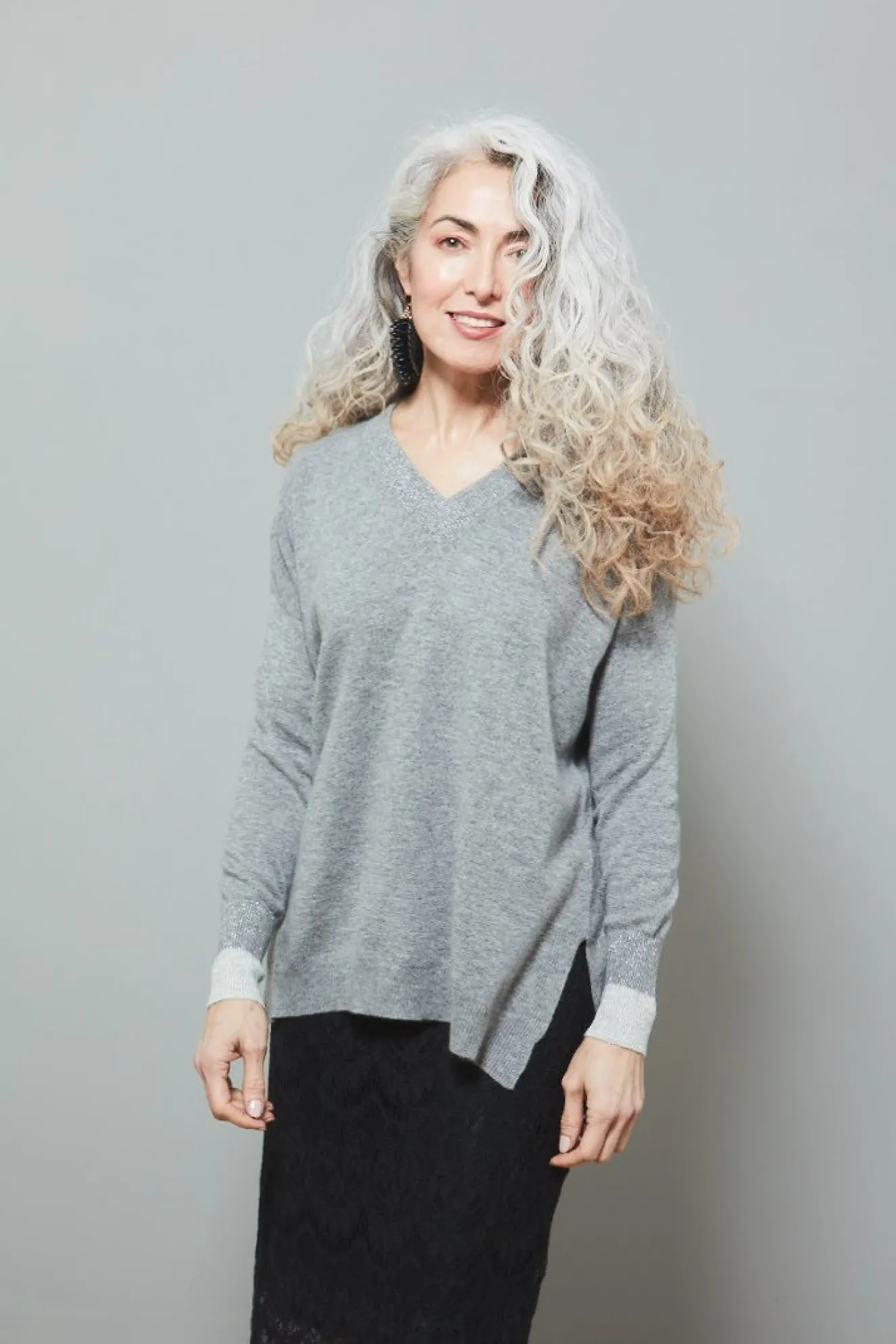 Jacynth London Mercury Lurex Cashmere Jumper