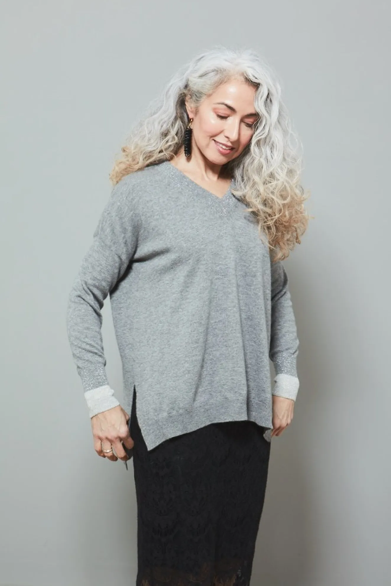 Jacynth London Mercury Lurex Cashmere Jumper