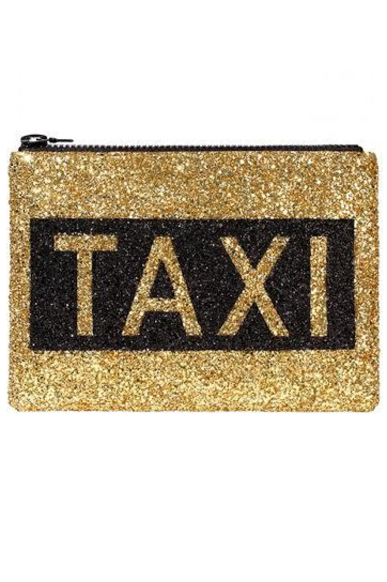 Taxi Glitter Clutch Bag