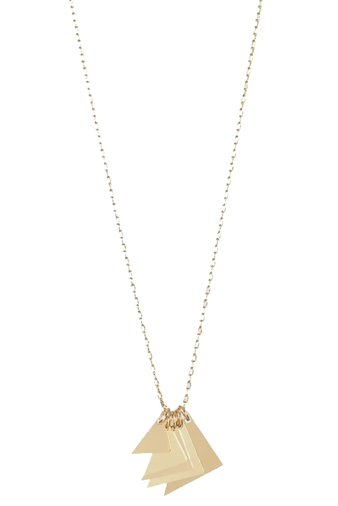 Ludlow Gold Plated Triangles Necklace