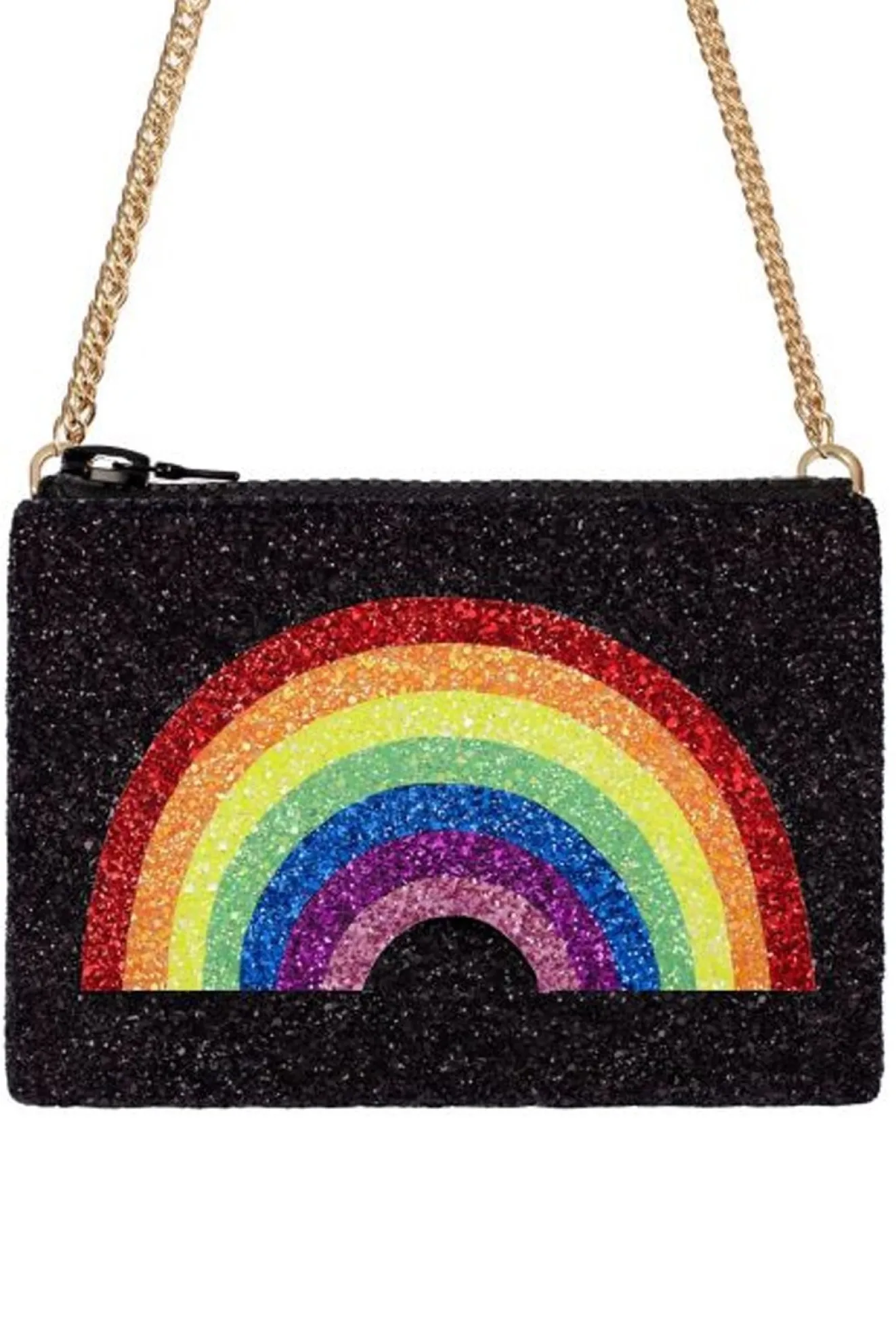 Rainbow Glitter Cross-Body Bag