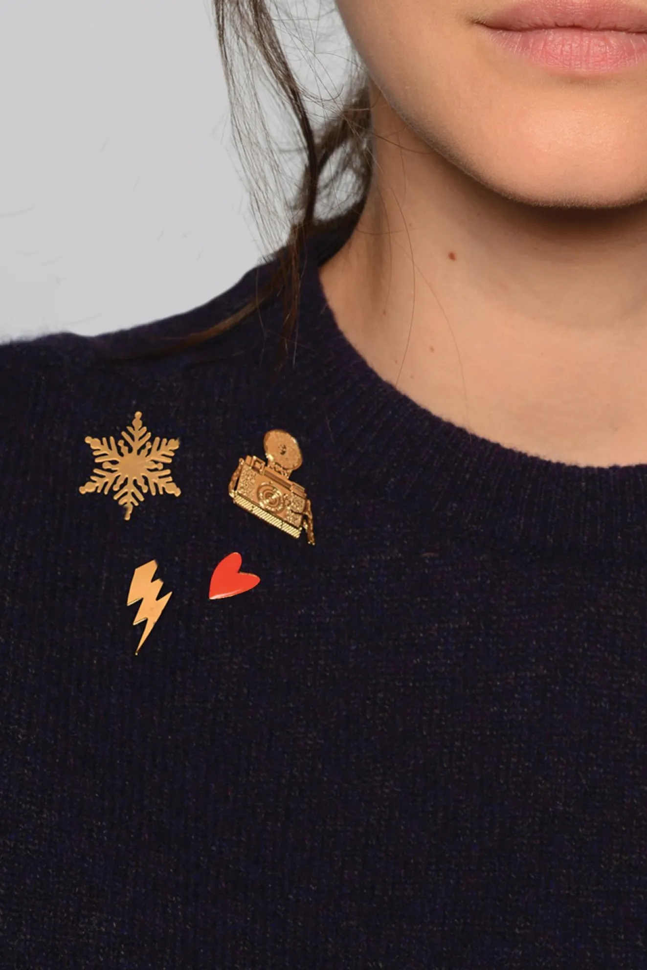 Cranberry Red Heart Shaped Pin