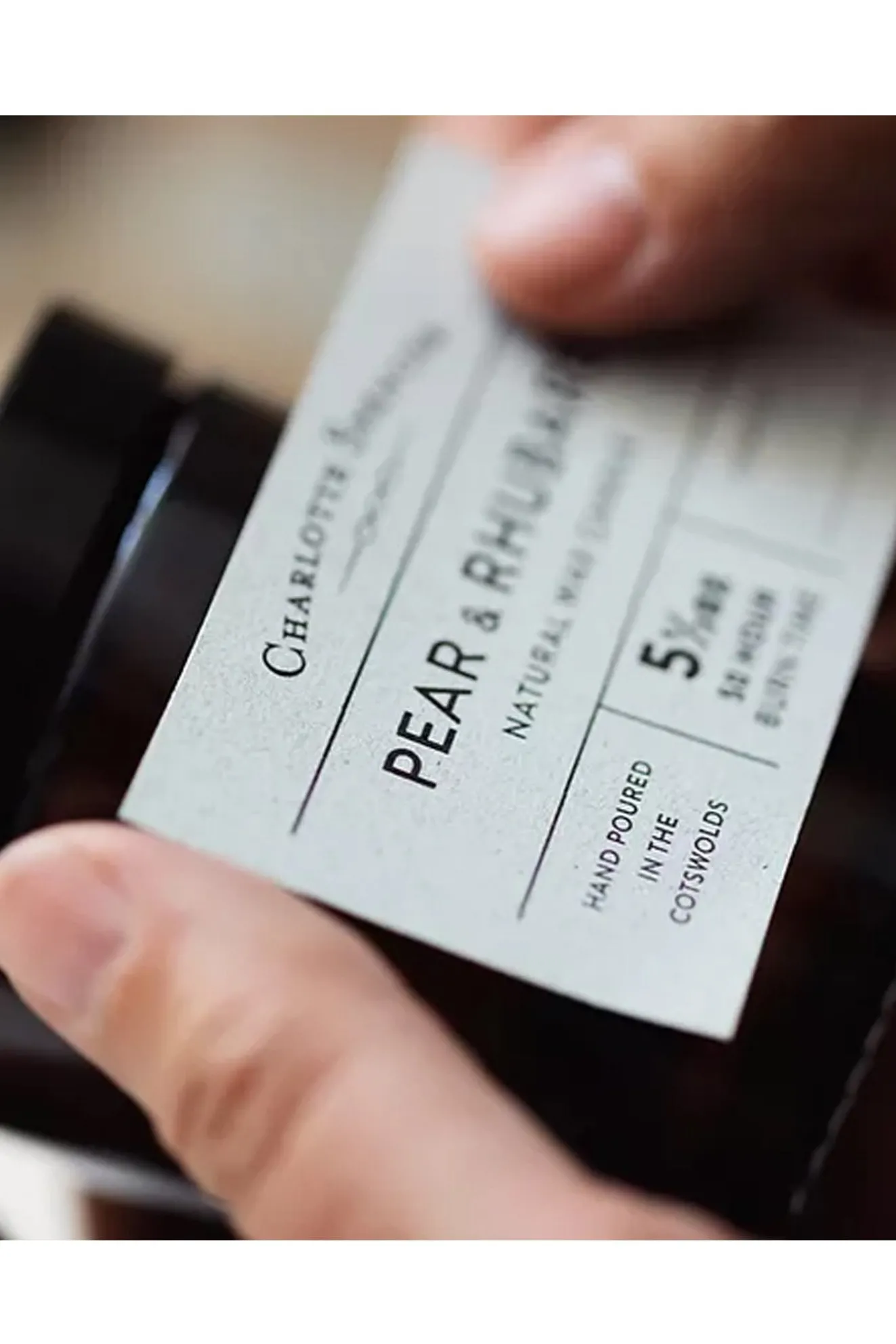 Pear & Rhubarb Natural Wax Candle